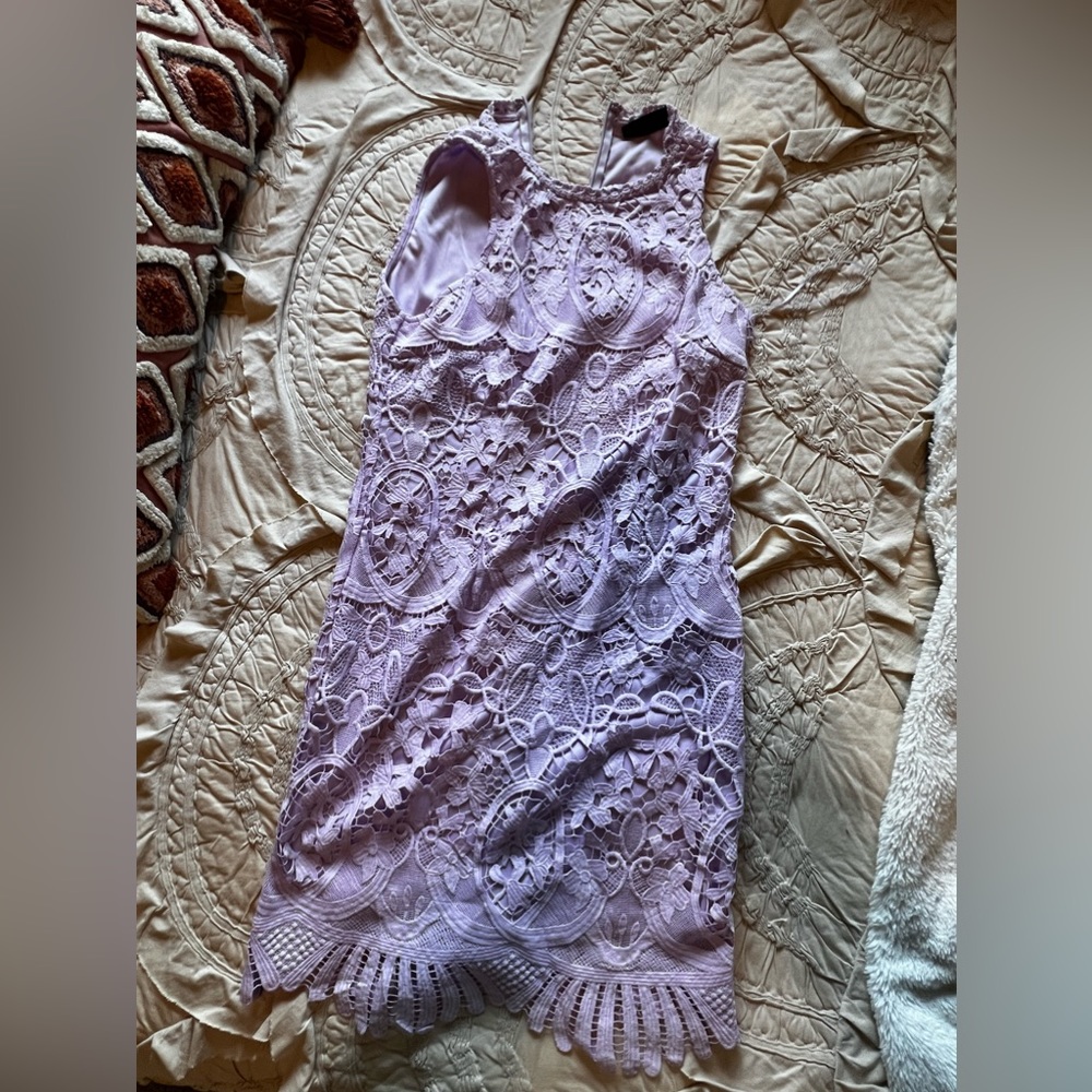 Vici Lilac Lace Dress